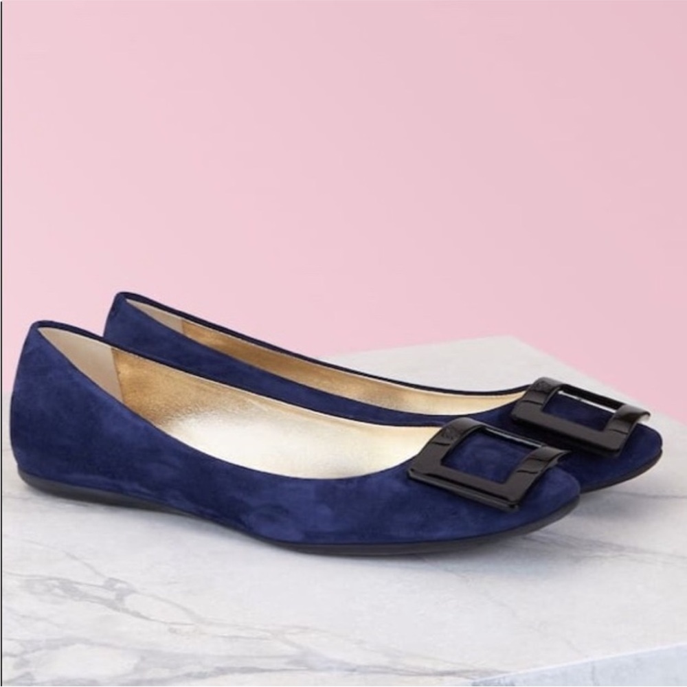 Roger Vivier ballerina flats in navy suede